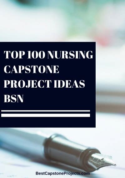 Bsn Nursing Capstone Project Ideas