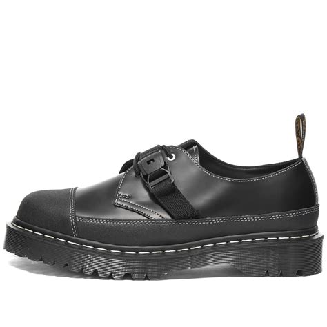 Dr Martens 1461 Tech 3 Eye Shoe Made In England Black Smooth And Black
