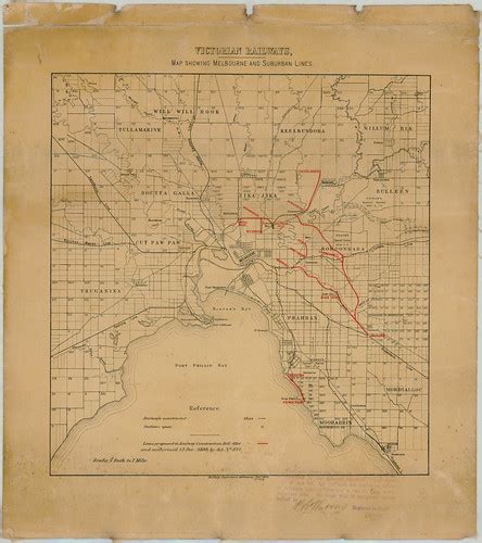 Victorian Railways Map Showing Melbourne And Suburban Lin Flickr