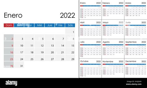 Calendario 2022 Ano 2023 La Semana Comienza El Domingo Plantilla De Images