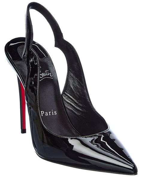 Christian Louboutin Hot Chick Sling Patent Slingback Pump In Black Lyst
