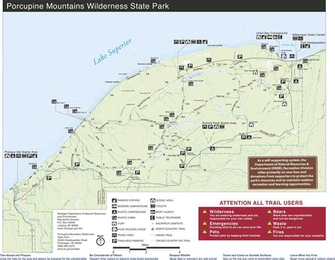 Map Of Porcupine Mountains State Park - Printable Map