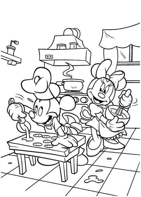 Thanksgiving is not only a national holiday celebrated in the usa and canada, but also a popular coloring pages for children. Disney Mickey and Minnie Mouse Baking Cookies Coloring ...