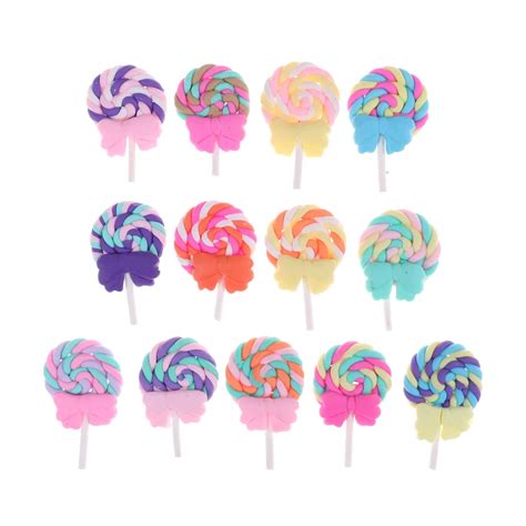 Buy 5 Pieces Colorful Miniature Simulation Lollipop