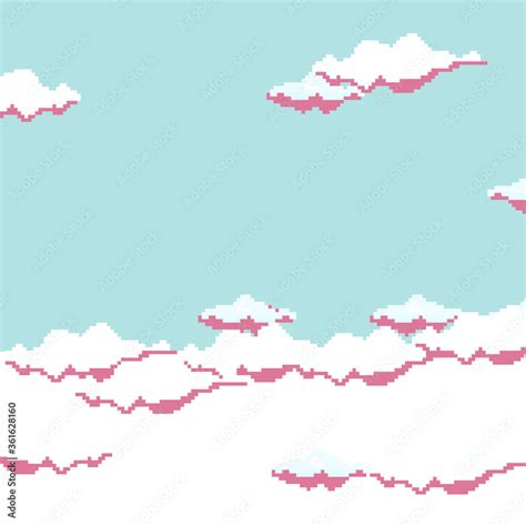 Pixel Art Game Background Sky And Clouds Pixel Art Game Design 8