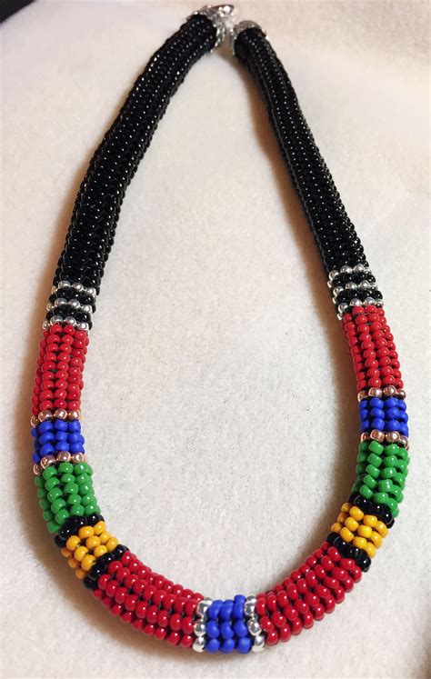 Beaded Herringbone Necklace By Anne Staton Boncuk Takı Takı Kolyeler