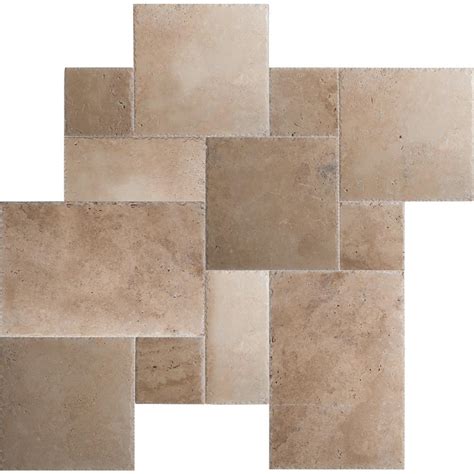 In addition to backsplash tile, pool tiles, patio decks, bathroom tiles, and more. MSI Tuscany Beige Pattern Honed-Unfilled-Chipped Travertine Floor and Wall Tile (5 Kits / 80 sq ...