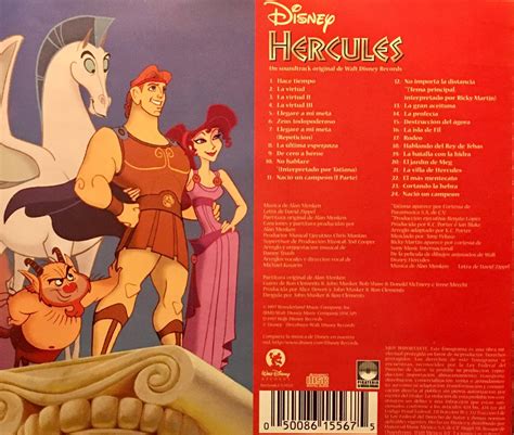 Cd Hercules Soundtrack Español Disney Ricky Martin Tatiana 200000
