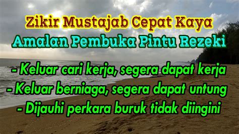 Surah ini juga dikatakan antara bacaan doa murah rezeki paling mustajab dan rezeki datang dari setiap penjuru, rezeki datang sendiri, rezeki murah, cepat kaya dan sebagainya. MUSTAJAB Doa Cepat Kaya | Doa Murah Rezeki | Pembuka ...