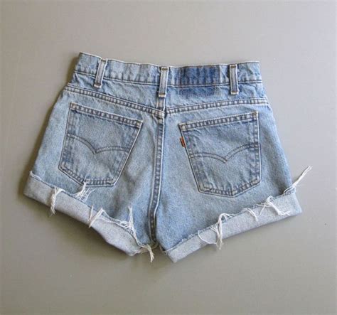 Pin On Cut Off Denim Jean Shorts
