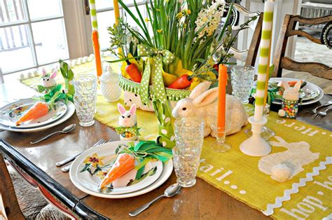 The idea for this easter/spring table came about when i saw this patterned coral throw in the clearance section at homegoods. 45 AMAZING EASTER TABLE DECORATION IDEAS.... - Godfather Style