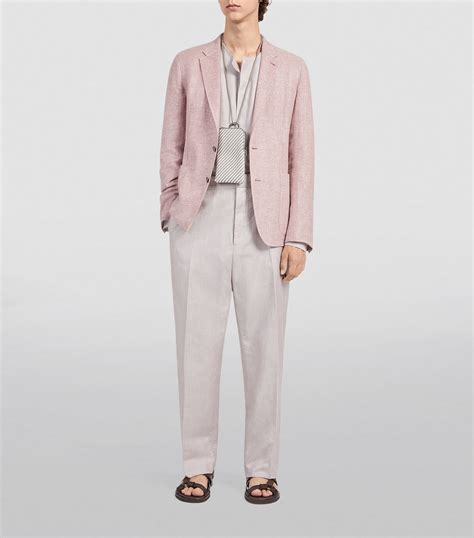 Zegna Pink Blended Blazer Harrods Uk