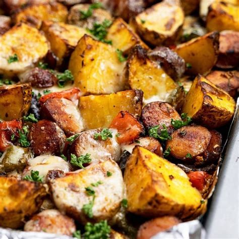 Oven Roasted Smoked Sausage And Potatoes Recipe
