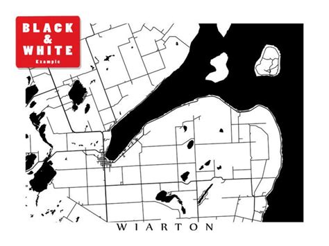 Wiarton Map Print Ontario Art Canada Poster Etsy