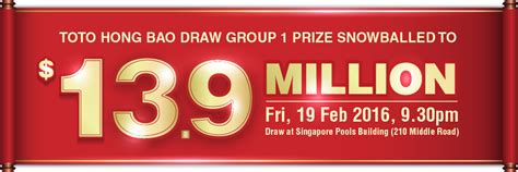 Do analysis of past lottery history and win singapore toto. TOTO Hong Bao Draw