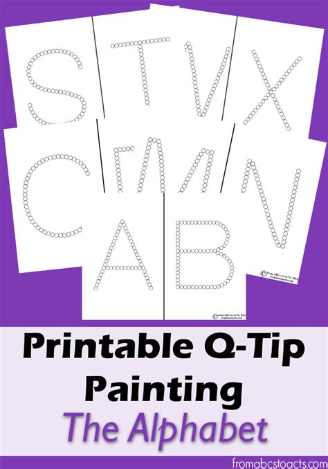 Printable Q Tip Painting The Alphabet From Abcs To Acts