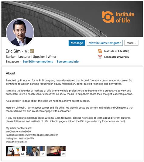 Link in profile lets you add links to your instagram images and send your followers where you want them to go. Linkedin-Profile-for-Sales-Professionals-About-section ...