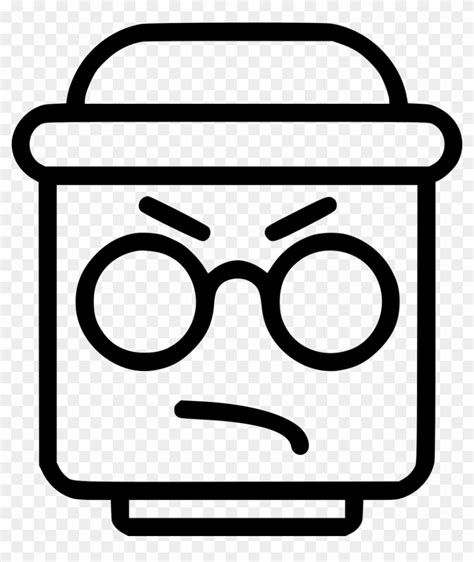 Png File Angry Lego Face Black And White Transparent
