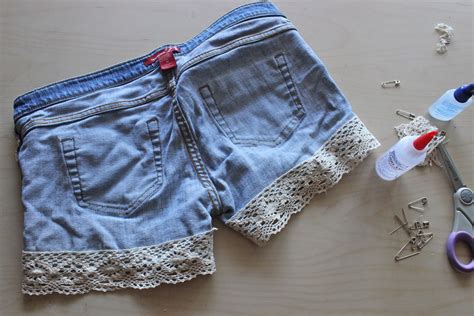 Electric Eunice Diy No Sew Lace Trim Shorts