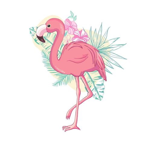 Pássaro Flamingo Vetor Premium