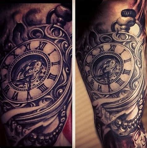 Amazing colorful wrist watch tattoo on upper wrist. 75+ Stunning Antique Pocket Watch Tattoos For Your Next Ink
