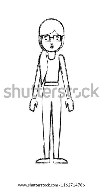 Beautiful Young Woman Glasses Character Stock Vector Royalty Free 1162714786 Shutterstock