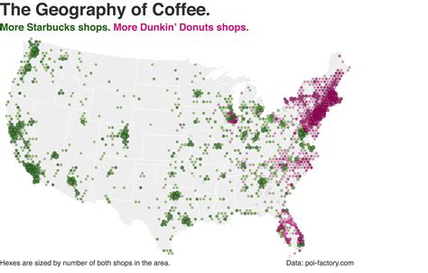 This Map Shows Where Starbucks And Dunkin Doughnuts Dominate