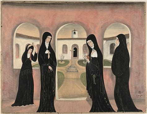 nuns in convent yard the art institute of chicago