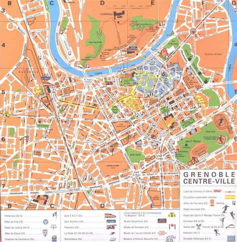 Carte Grenoble Plan De Grenoble