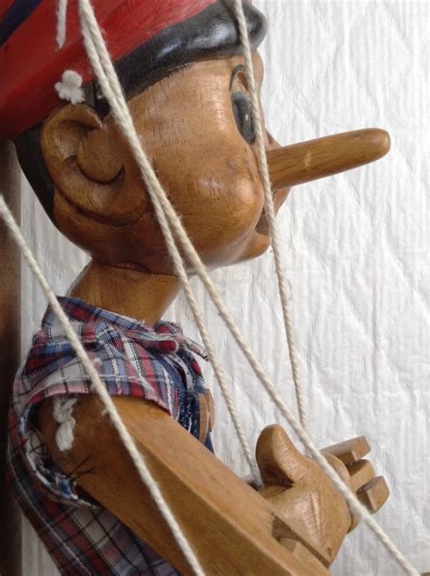 Vintage Pinocchio Marionette Hand Carved Painted Italy 1950s Etsy