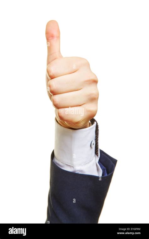 Happy Manager Holding His Thumb Up In The Air Stock Photo Alamy
