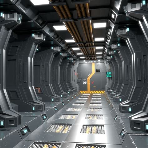Sci Fi Corridor Spaceship Interior Scifi Interior Futuristic Interior