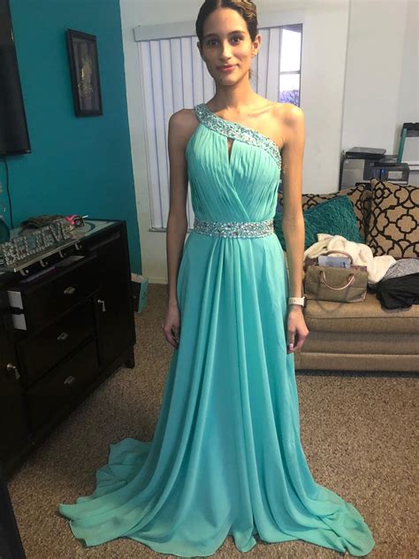 real photos one shoulder tiffany blue bridesmaid dresses a line chiffon maid of honor gowns with