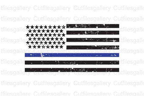 Download Thin Blue Line Distressed Flag SVG (Graphic) by ...