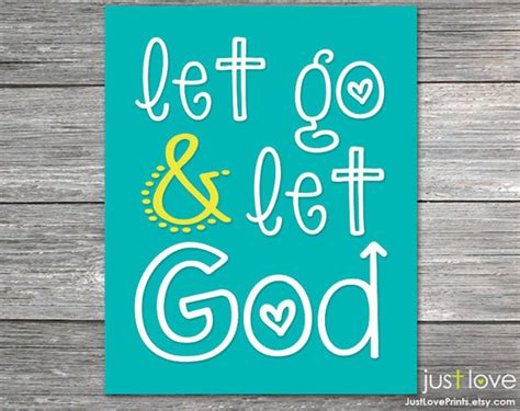 Let Go And Let God 8x10 Print Christian Scripture Art Multiple