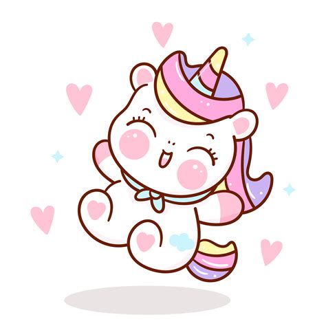 Cute Unicorn Vector Heart Fairy Tale Stock Vector Royalty Free