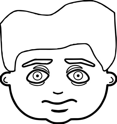 Sad Face Coloring Happy Clipart Faces Printable Clip Colouring Pages