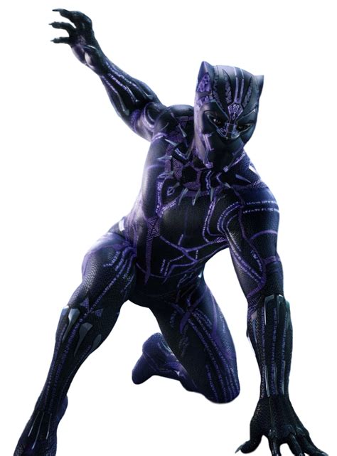 The Black Panther Is In Action With His Arms Outstretched And Hands Out
