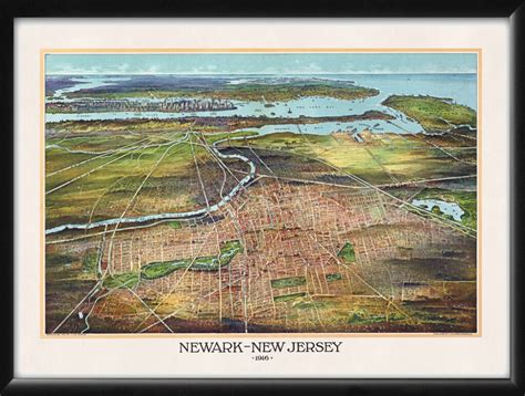 Newark Nj 1874 Vintage City Maps Restored City Maps