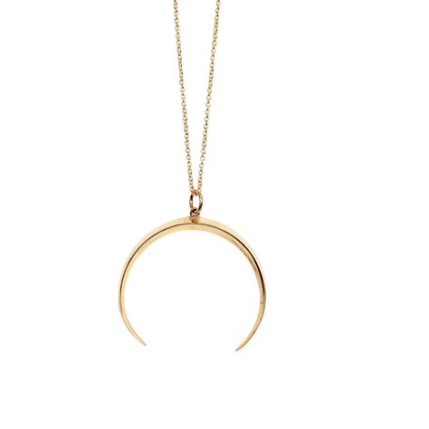 Crescent Moon Pendant Necklace Tangerine Jewelry Shop