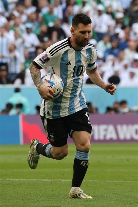 Leo Messi In Action During The Match Between Argentina National Team Vs