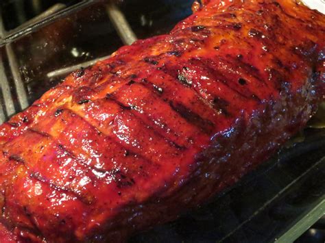 Pork tenderloin seasoned with a rub, seared until golden then oven baked in an incredible honey garlic sauce until it's sticky on the outside and juicy on the inside! Traeger Pork Loin | Pellet grill recipes, Traeger pork ...
