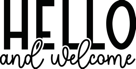 Hello And Welcome Diy Doormat Typography Designs For Clothing And