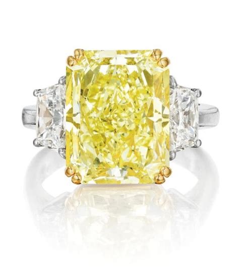 This Yellow Diamond Ring By Cartier Centers A Diamonds In The Library