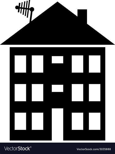 Apartment House Icon Royalty Free Vector Image