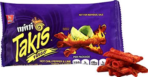 Barcel Mini Takis Fuego Rolled Tortilla Snacks 25 Count 12 Ounce