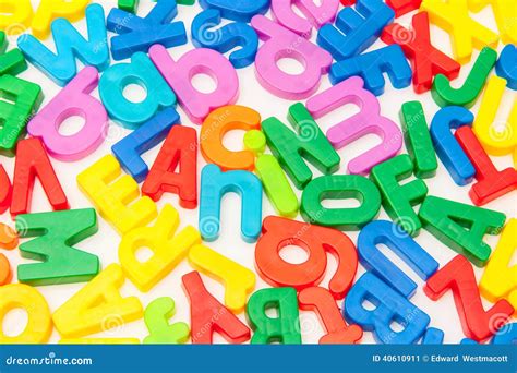 Colorful Alphabet Letters On White Stock Photo Image 40610911