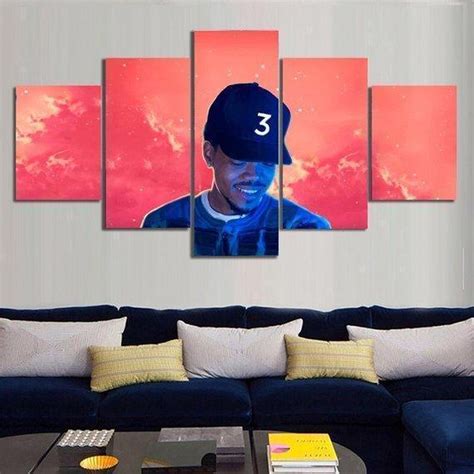 Chance The Rapper Celebrity – 5 Panel Canvas Art Wall DecorHome Decor