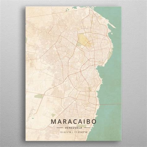 Maracaibo Venezuela Poster By Designer Map Art Displate Map Art