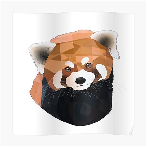 Red Panda Poster For Sale By Blacklightco Redbubble